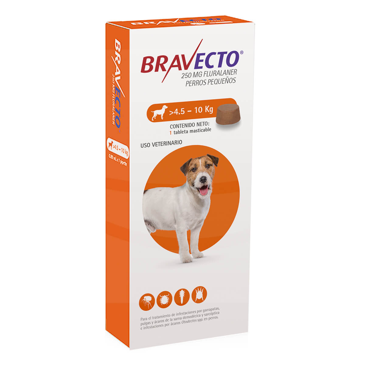 Bravecto Antipulgas para Perros 4.5 a 10 Kg