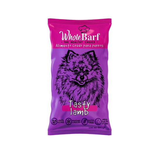 Alimento Crudo Para Perro Whole Barf Tasty Lamb- 500 Gr