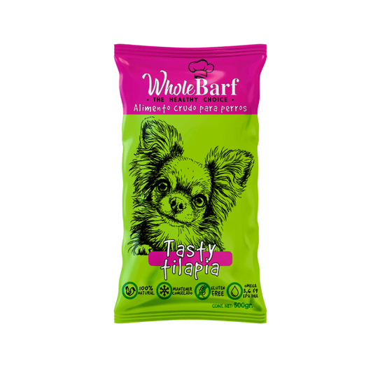 Alimento Crudo Para Perro Whole Barf Tasty Tilapia - 500 Gr