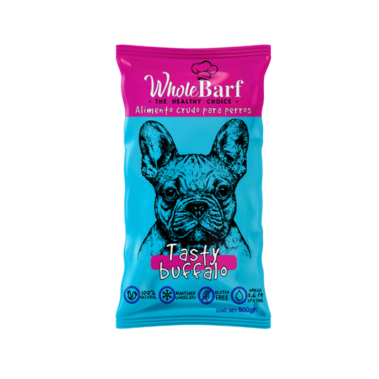 Alimento Crudo Para Perro Whole Barf Tasty Buffalo - 500 Gr